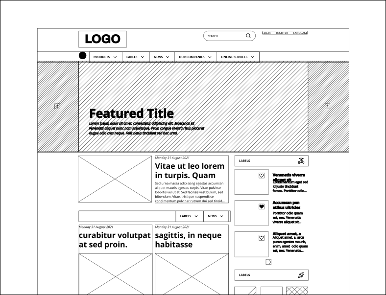 Website Wireframing